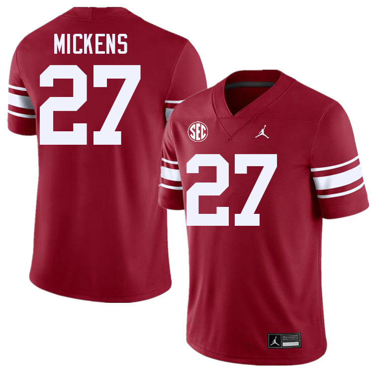 Oklahoma Sooners #27 Preston Mickens College Football Jersey Stitched-Throwback